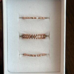 Elegant Rose Gold Ring Set